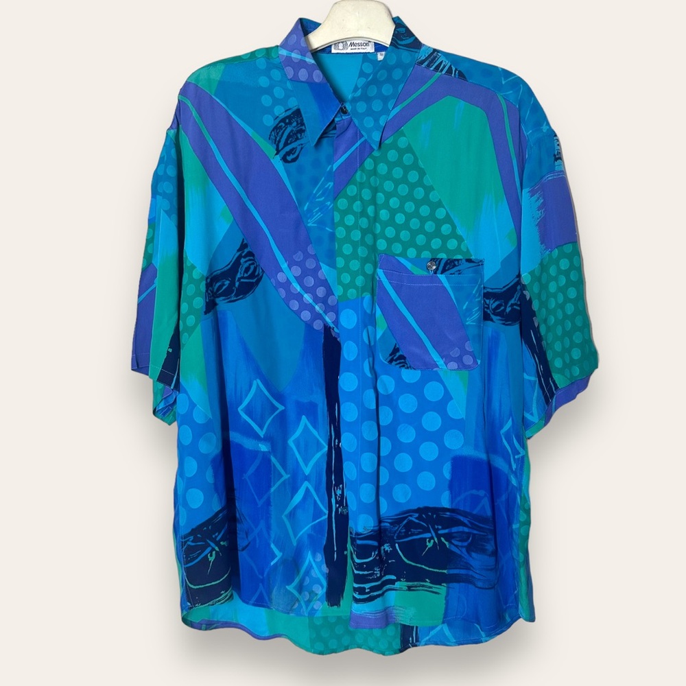 Messori Italian Silk button down shirt